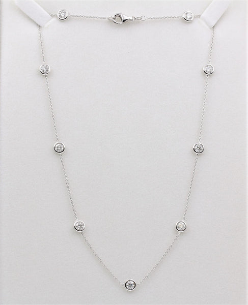 DIAMOND BY THE YARD NECKLACE 14K WHITE GOLD